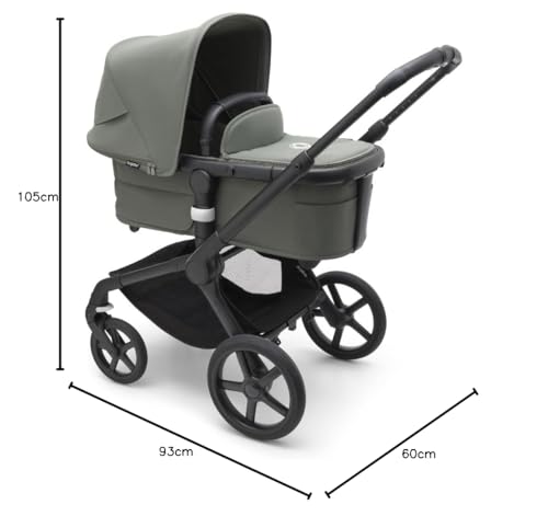 „Bugaboo Fox 5 2-in-1 Kinderwagen – Geländetauglich, Liegewanne & Sitz, Ein-Hand Faltung, Schwarz/Forest Green