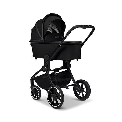 MOON RESEA+ onyx, Kombi-Kinderwagen Edition+, mit Wanne und Sportwagen Sitz, bis 22kg, Kollektion 2025