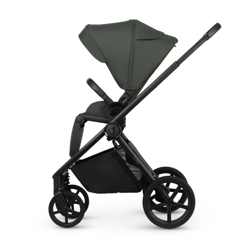 Venicci Claro 2in1 Reisesystem inklusive Kinderwagen, Maxi COSI/Cybex Adapter 8-teiliges Bundle - Forest