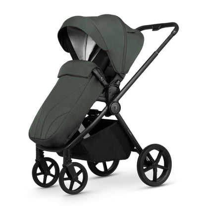 Venicci Claro 2in1 Reisesystem inklusive Kinderwagen, Maxi COSI/Cybex Adapter 8-teiliges Bundle - Forest