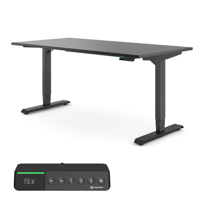 Ergotopia Desktopia Pro X Elektrisch höhenverstellbarer Schreibtisch, Ergonomischer Stehtisch für Büro oder Home Office (Weiß, Gestell Weiß, 180 x 80 cm)