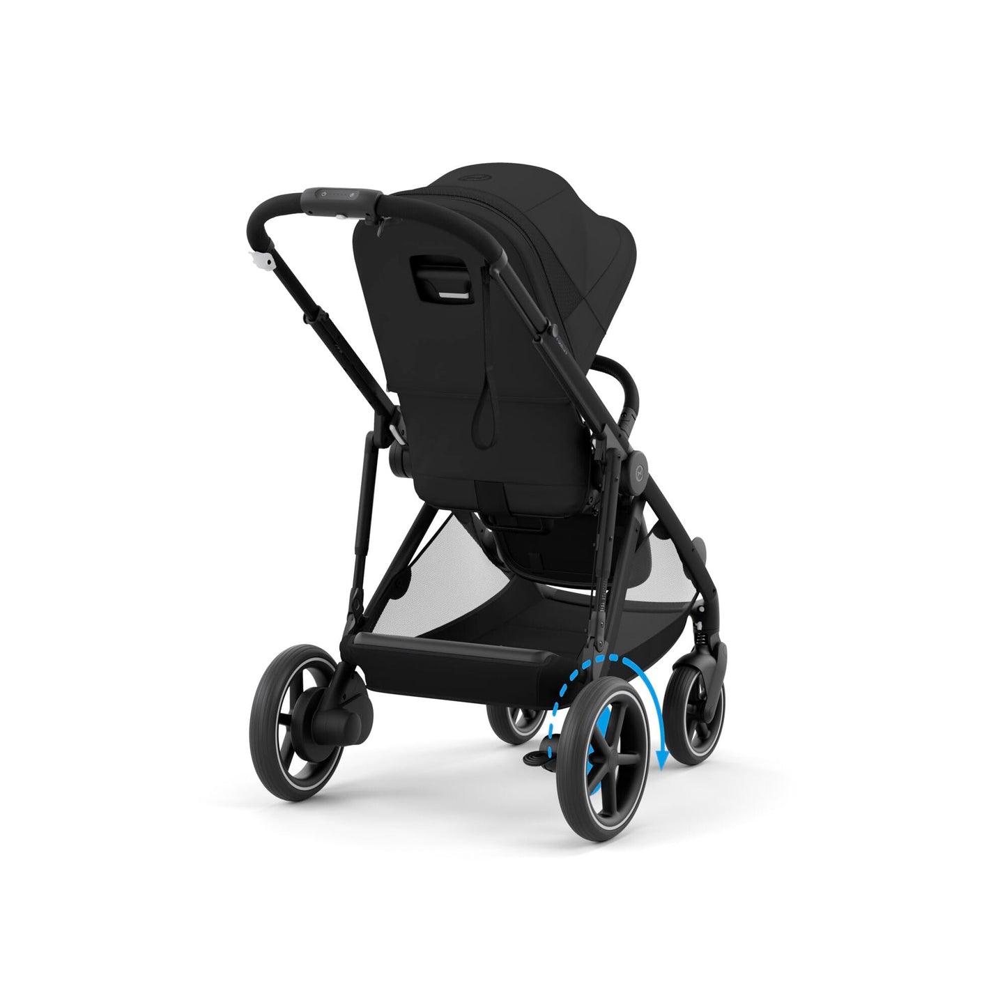 CYBEX Gold e-GAZELLE S Kinderwagen – ab Geburt bis 22kg, E-Antrieb, All-in-1-System mit 20+ Konfigurationen, Moon Black
