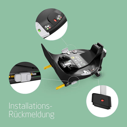 Maxi-Cosi Zelia S 3-in-1 Kinderwagen Set – inkl. CabrioFix i-Size, FamilyFix 360 Basis, 0-4J, bis 22kg, Grau/Schwarz