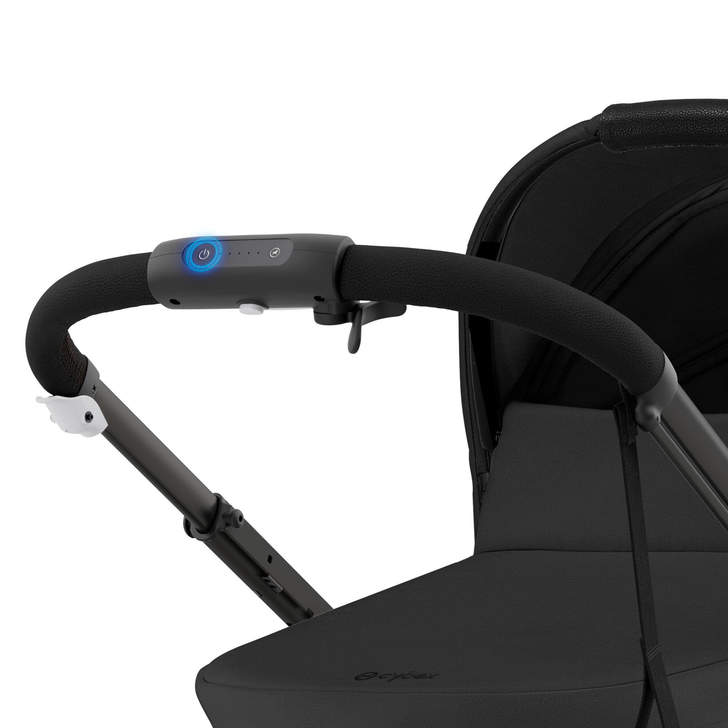 CYBEX Gold e-GAZELLE S Kinderwagen – ab Geburt bis 22kg, E-Antrieb, All-in-1-System mit 20+ Konfigurationen, Moon Black