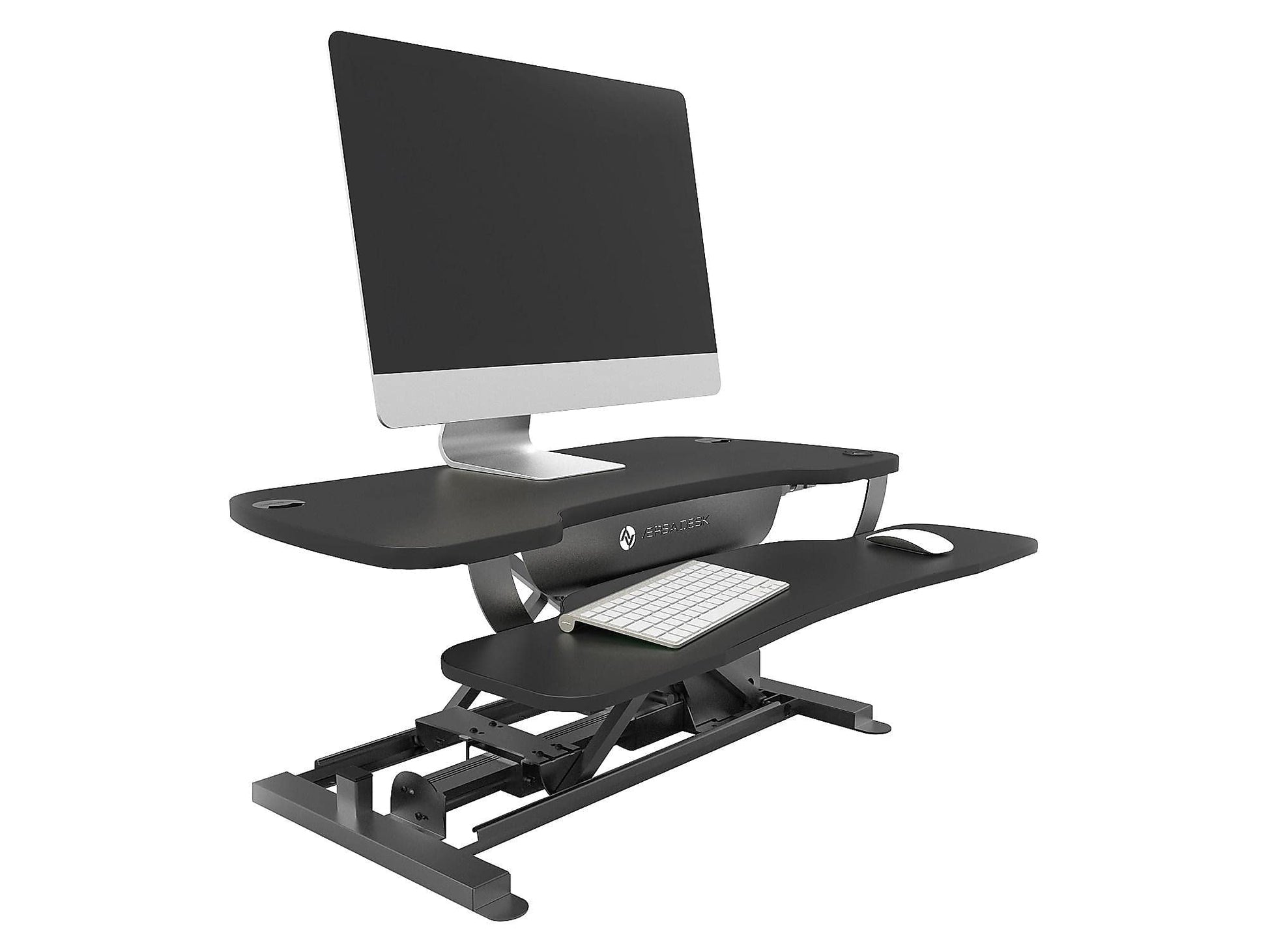 VERSADESK® PowerPro Stehtisch-Konverter, 91,4 x 61 cm, elektrisch, höhenverstellbar, Sitz-zu-Steh-Schreibtischerhöhung mit Tastaturablage und USB-Hub, ergonomischer Arbeitsplatz für Zuhause und Büro,