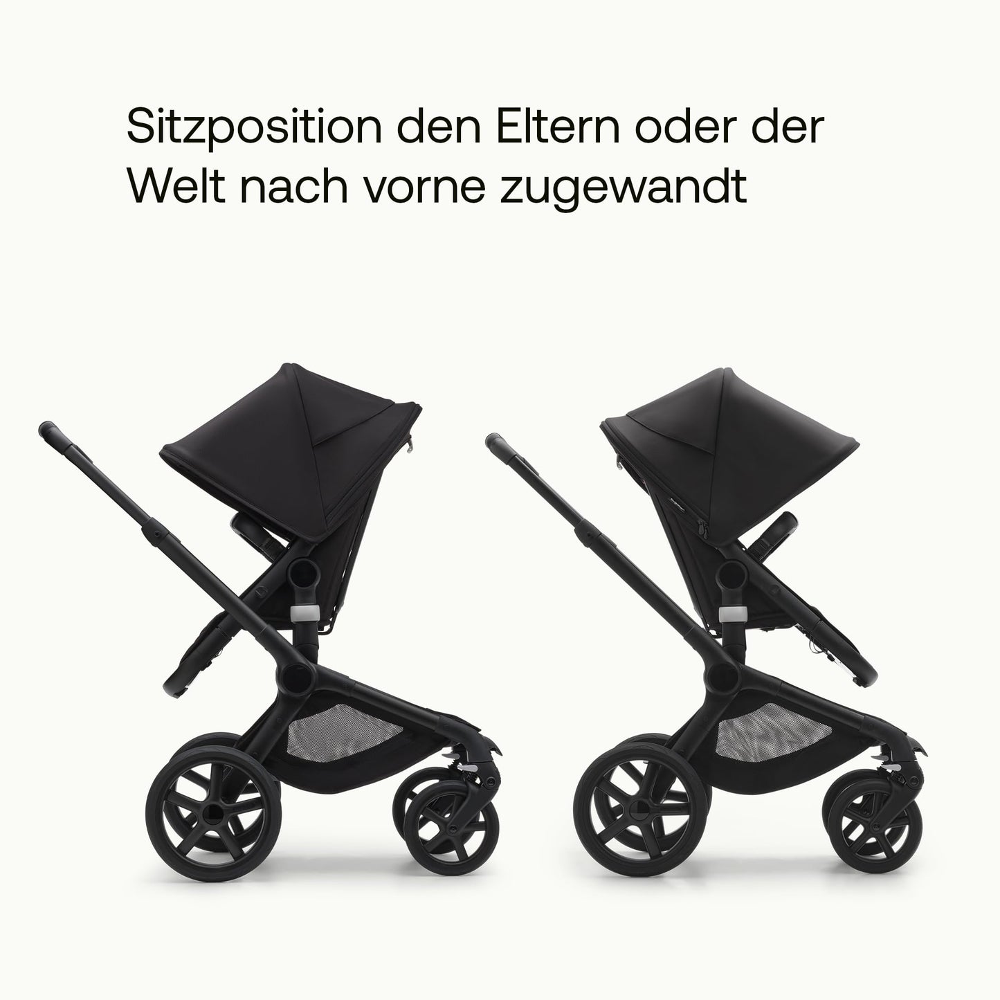 „Bugaboo Fox 5 2-in-1 Kinderwagen – Geländetauglich, Liegewanne &amp; Sitz, Ein-Hand Faltung, Schwarz/Forest Green