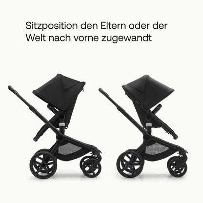 „Bugaboo Fox 5 2-in-1 Kinderwagen – Geländetauglich, Liegewanne &amp; Sitz, Ein-Hand Faltung, Schwarz/Forest Green