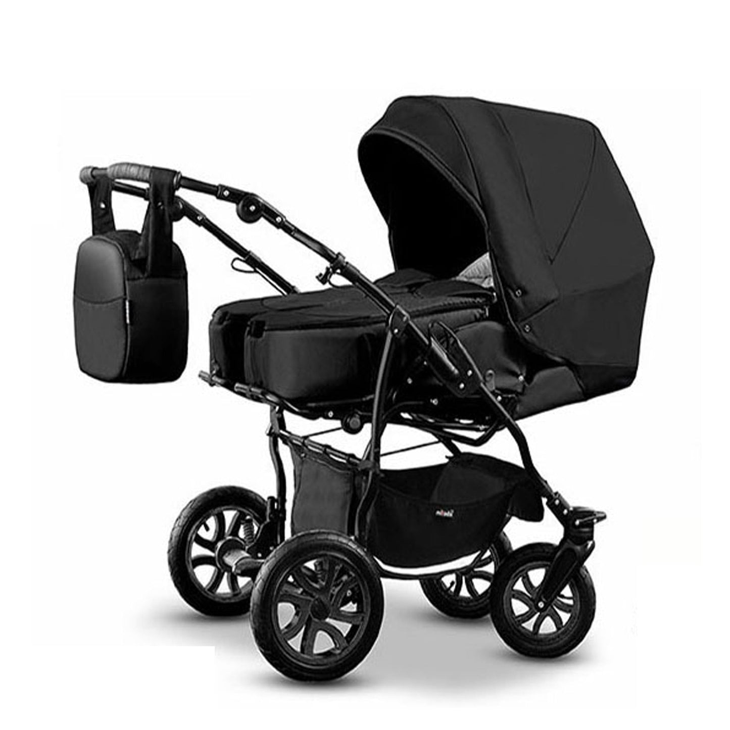 Zwillingskinderwagen 3 in 1 City Twin inkl. Autositze - 15 Teile - in 19 Farben