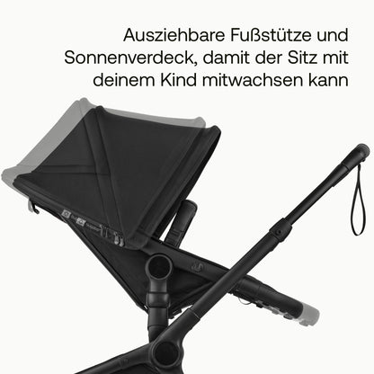 Bugaboo Fox 5 Renew 2-in-1 Kinderwagen, All-Terrain mit Liegewanne, ausziehbarem Sitz &amp; Ein-Hand-Faltung, Schwarz/Forest Green