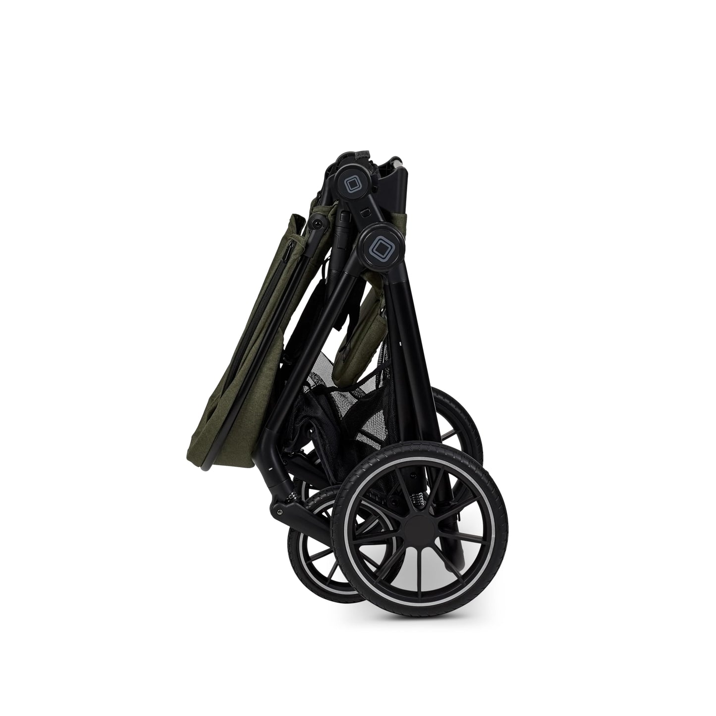 MOON CLICC Kombi-Kinderwagen Moss/Melange – Wanne &amp; Sportsitz bis 22kg, faltbar, inkl. Wickeltasche, Fußsack, Regencover, Adapter