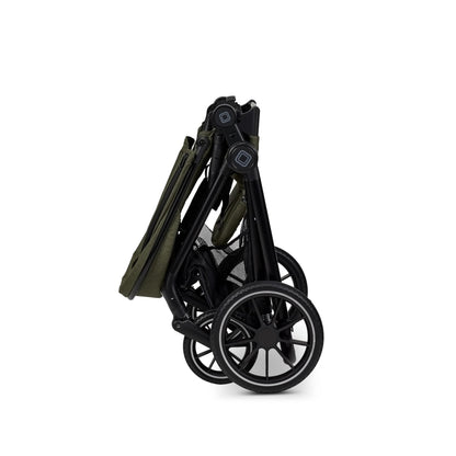 MOON CLICC Kombi-Kinderwagen Moss/Melange – Wanne &amp; Sportsitz bis 22kg, faltbar, inkl. Wickeltasche, Fußsack, Regencover, Adapter