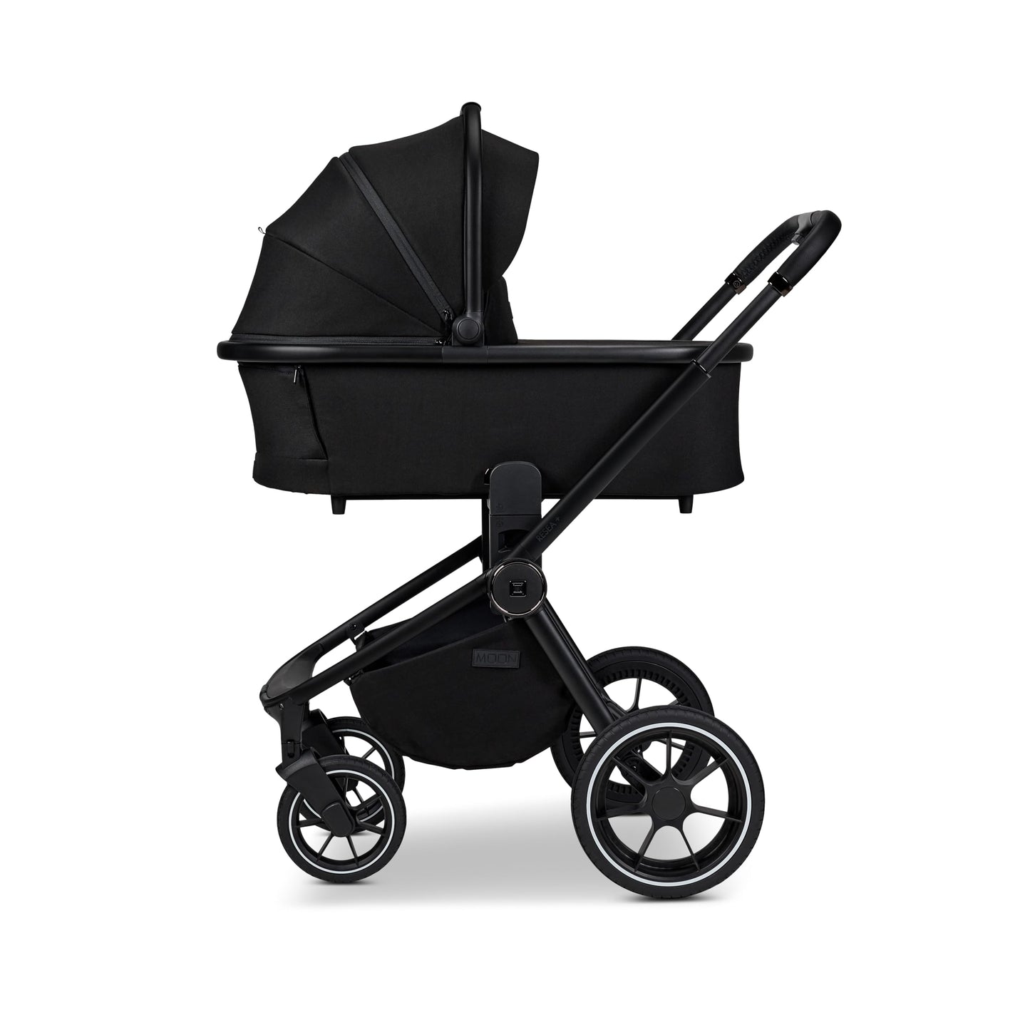 MOON RESEA+ onyx, Kombi-Kinderwagen Edition+, mit Wanne und Sportwagen Sitz, bis 22kg, Kollektion 2025