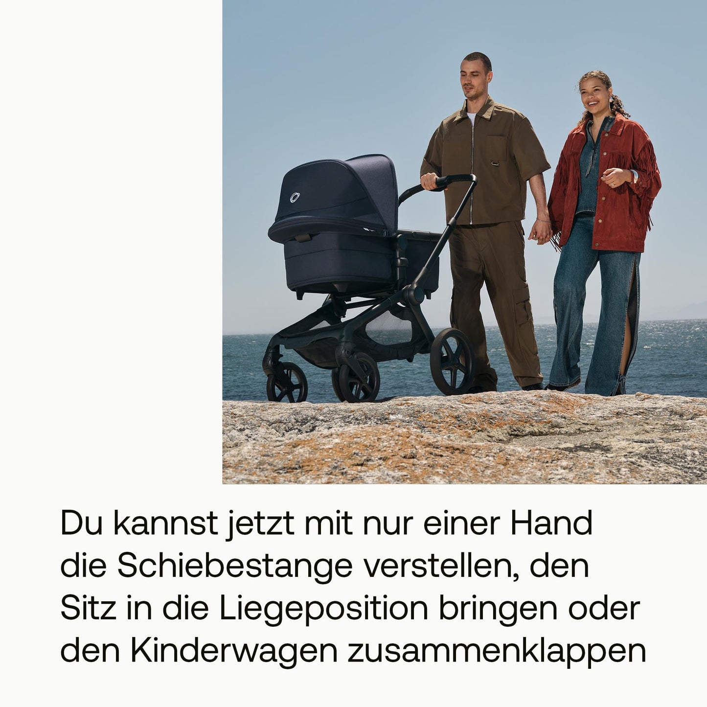 Bugaboo Fox 5 Renew 2-in-1 Kinderwagen, All-Terrain mit Liegewanne, ausziehbarem Sitz &amp; Ein-Hand-Faltung, Schwarz/Forest Green