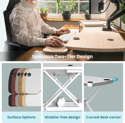 VERSADESK® PowerPro Stehtisch-Konverter, 91,4 x 61 cm, elektrisch, höhenverstellbar, Sitz-zu-Steh-Schreibtischerhöhung mit Tastaturablage und USB-Hub, ergonomischer Arbeitsplatz für Zuhause und Büro,