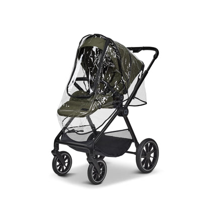 MOON CLICC Kombi-Kinderwagen Moss/Melange – Wanne &amp; Sportsitz bis 22kg, faltbar, inkl. Wickeltasche, Fußsack, Regencover, Adapter